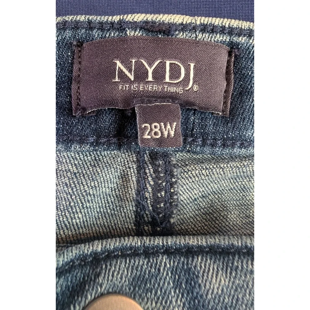 NYDJ Womens 28W Fiona Slim Flare Crop Ankle Jeans Light Wash Fray Hem NWT - Picture 7 of 15